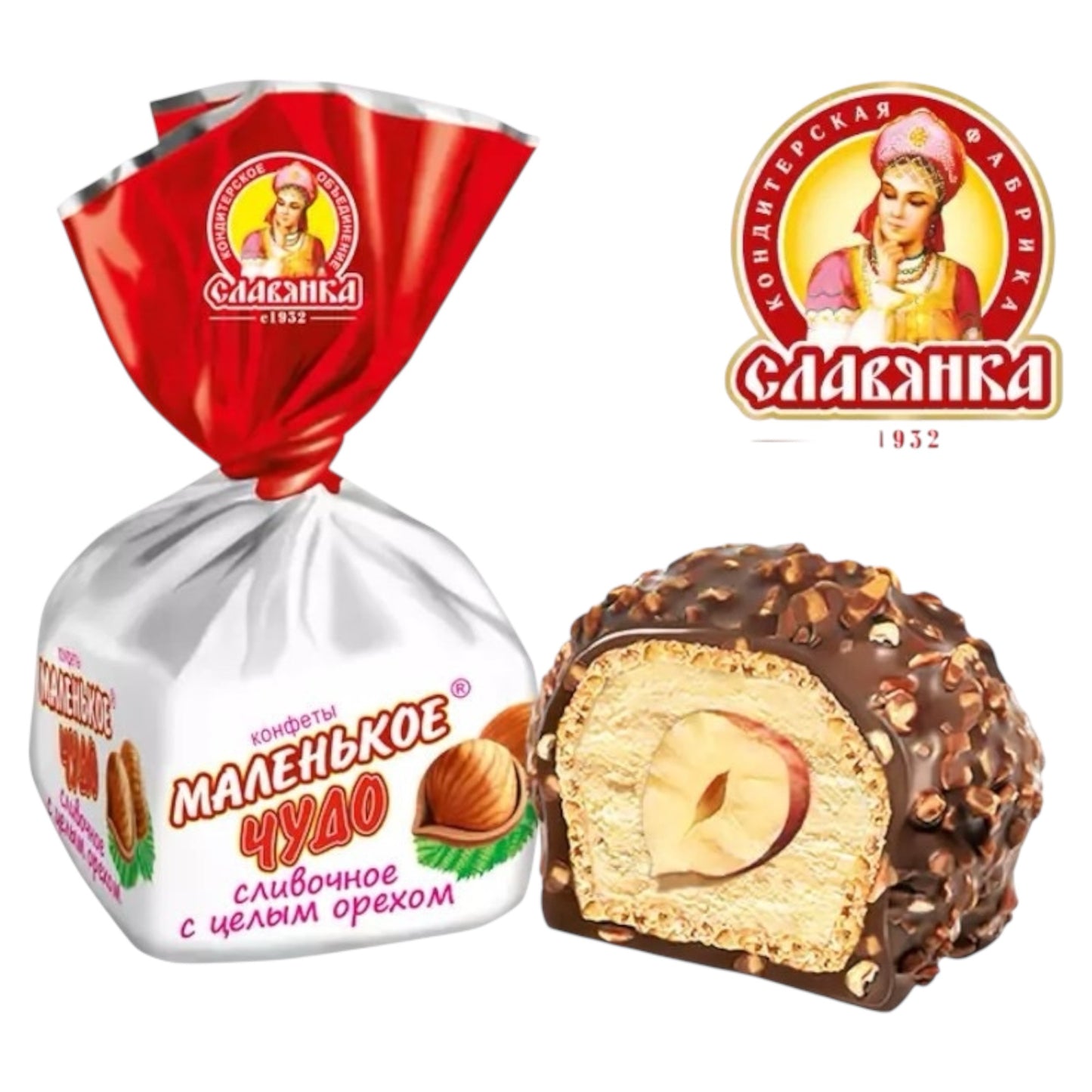 Malenkoe chudo chocolate candy with hazelnut 118G
